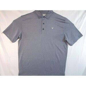 Callaway Opti-Dri Polo Shirt Mens Medium Gray Stripe Golf Performance Stretch
